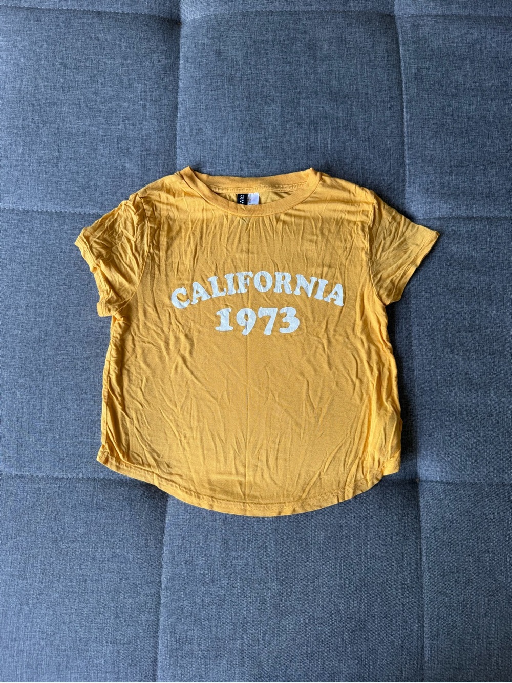 H&M Yellow "California 1973" Short Sleeve Tee